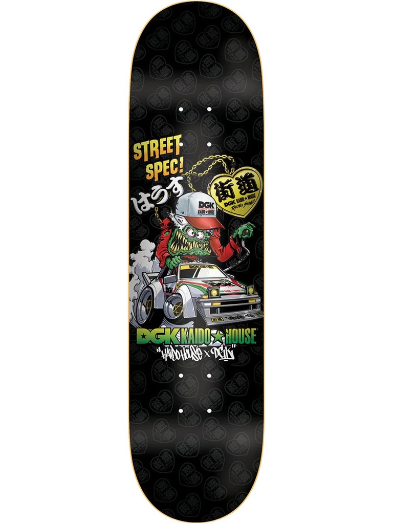 DGK DGK x Kaido House Wide Open Embossed Deck Black 8.06"