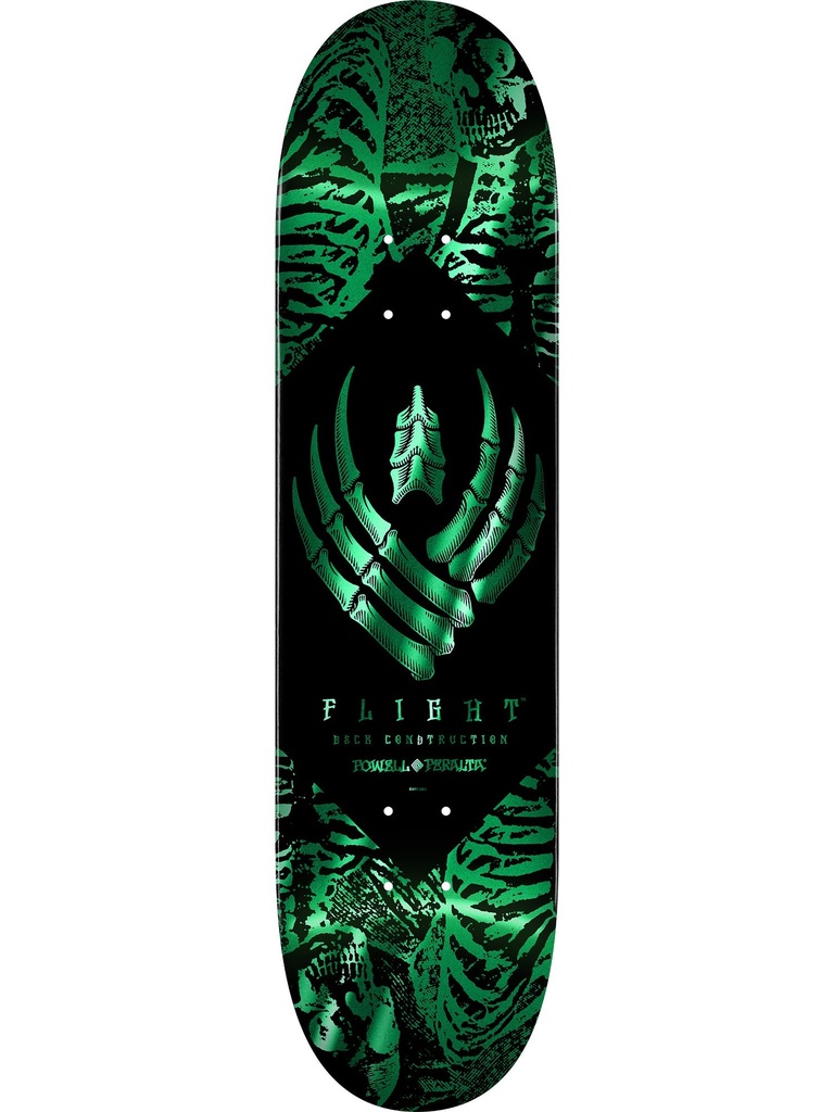 Powell Peralta Skeleton Teal Foil Flight Deck Black/Teal Foil 8.13"