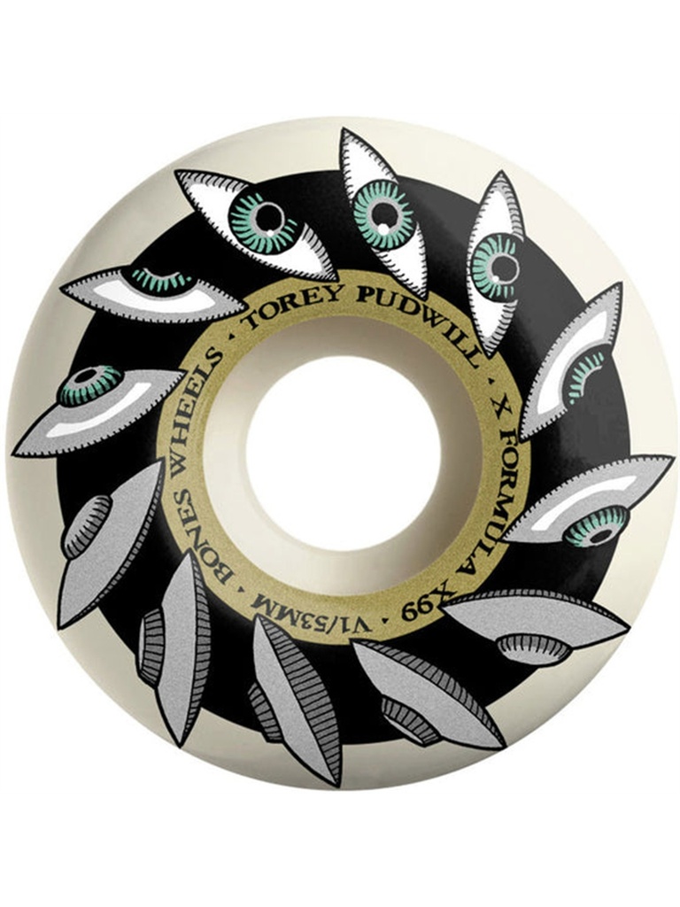 Bones Wheels 99A XF Eyeing Saucer V1 Standard 53mm Torey Pudwill