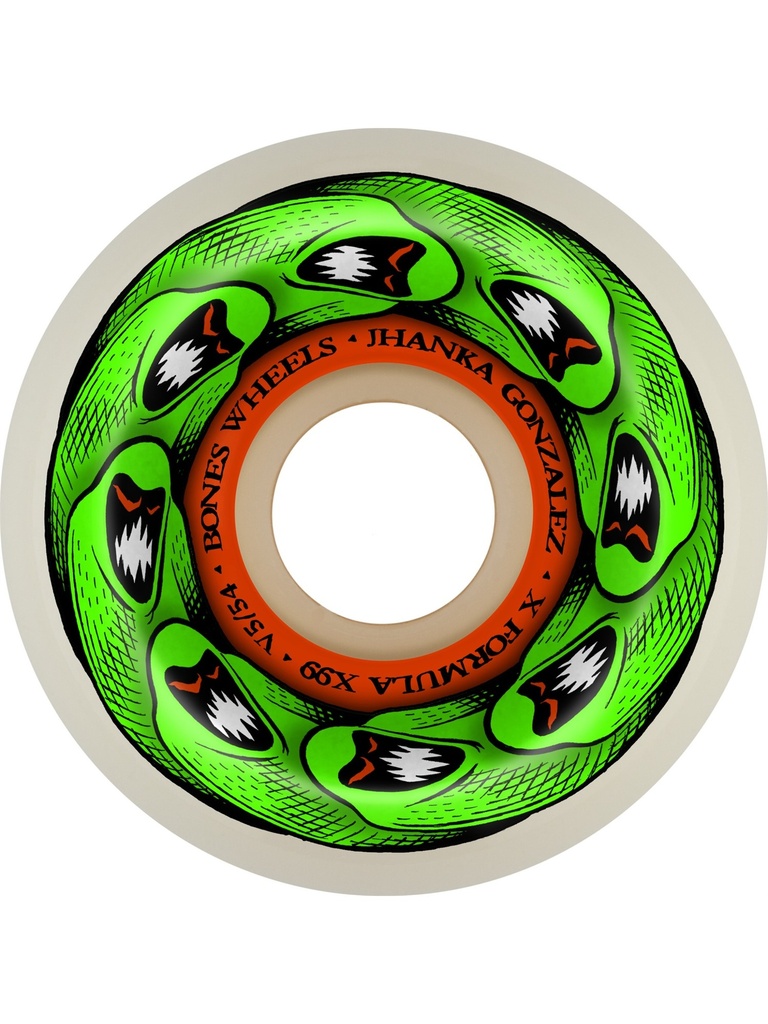 Bones Wheels 99A XF Monito & Mat V5 Sidecut 54mm Jhanka Gonzalez