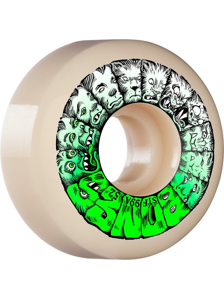 Bones Wheels 99A STF Weird Wolf V5 Sidecut 52mm Team