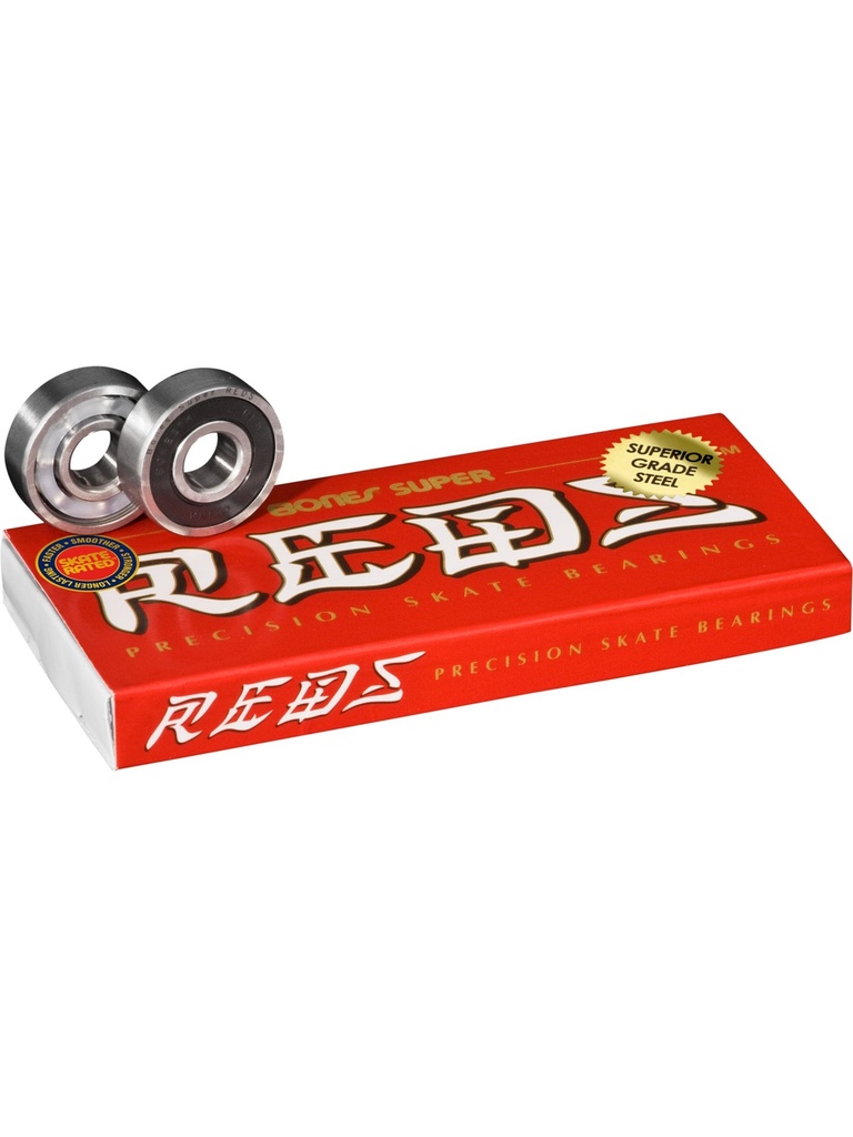 Bones Bearings Super Reds Silver/Black