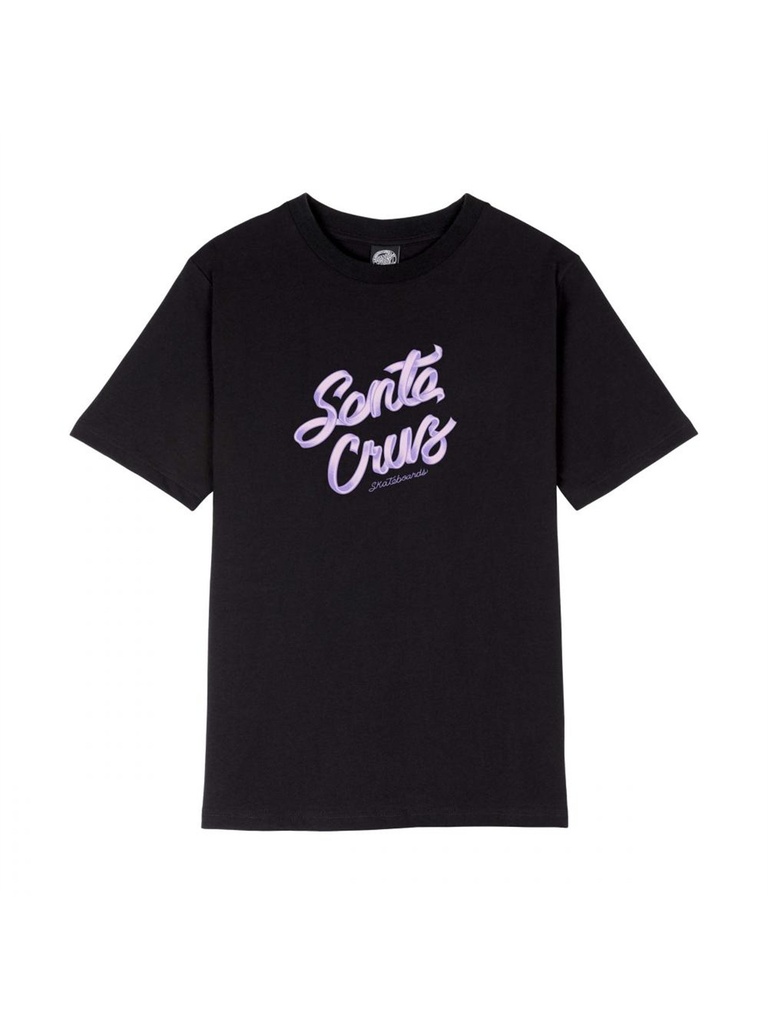 Santa Cruz - Ribbon Script Front T-Shirt - Black