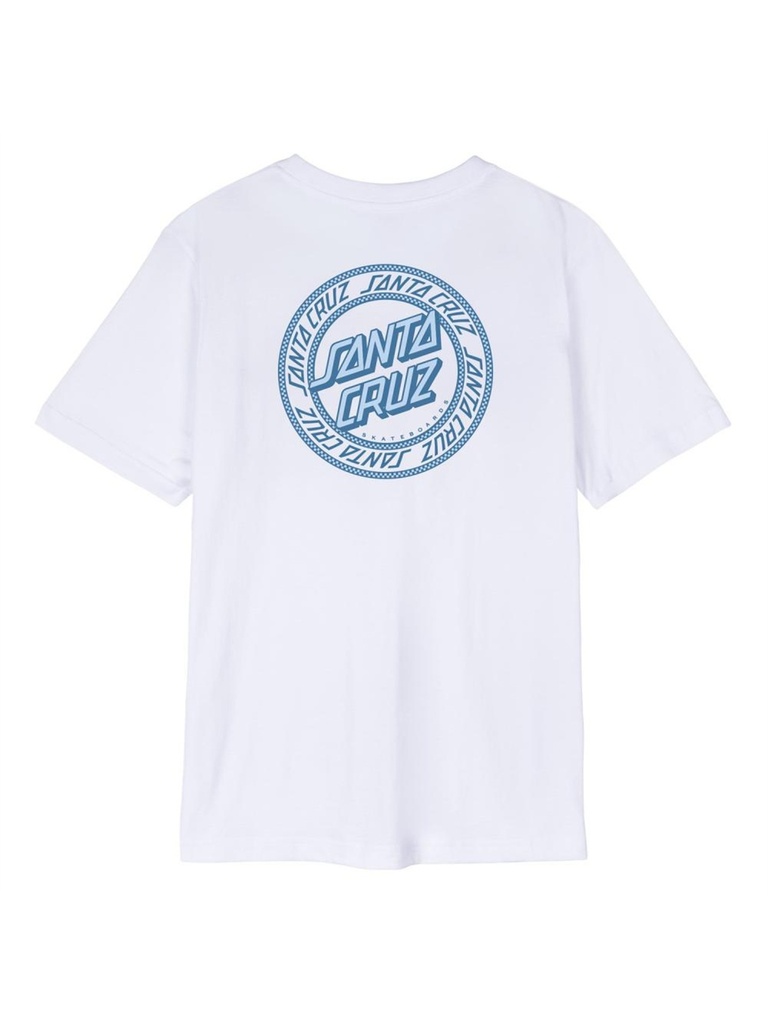 Santa Cruz - Check Outline Ringed Dot T-Shirt - White