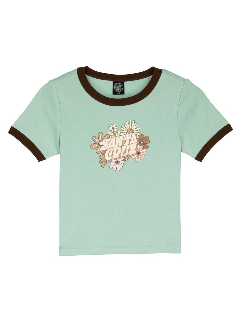 Santa Cruz - Vibes Front Ringer T-Shirt - Fresh Mint