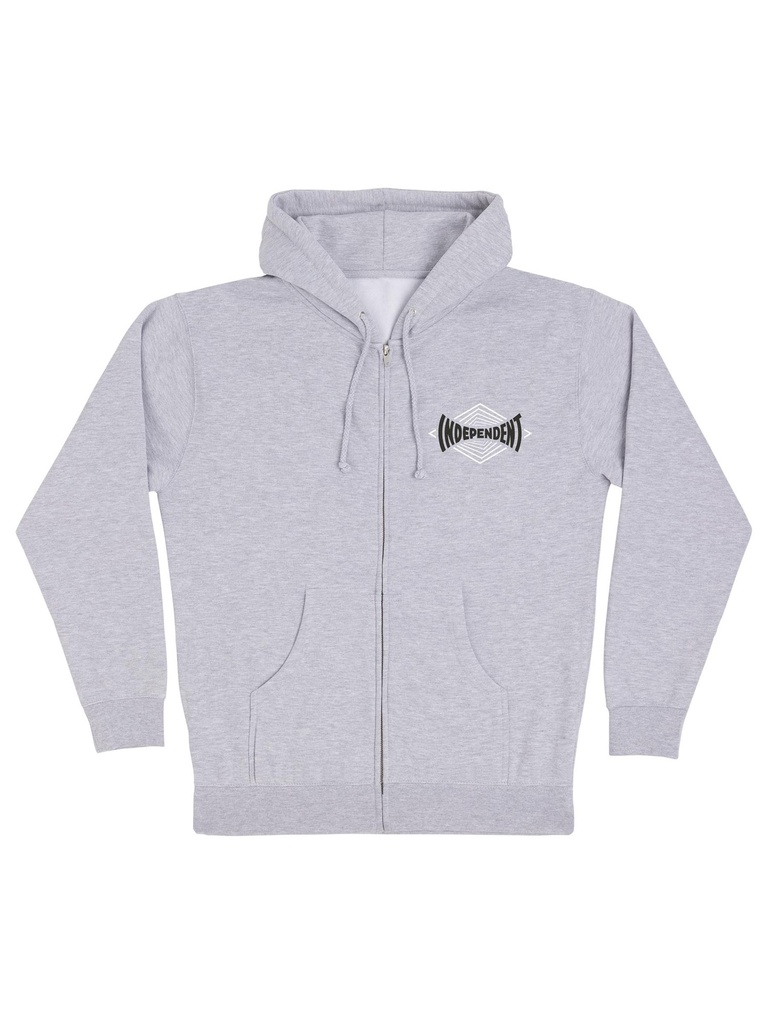 Independent - Vertigo Span Heavyweight Zip Hoodie - Heather Grey