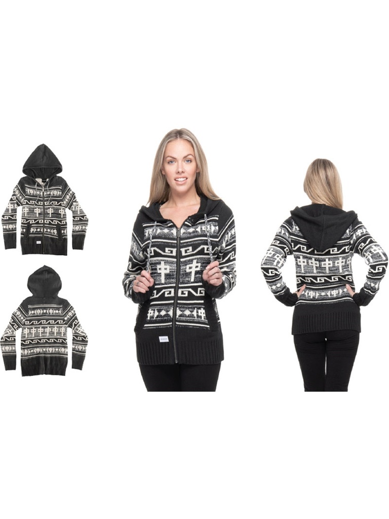 Red Dragon - Nanaimo Zip Sweater - Grey/Black