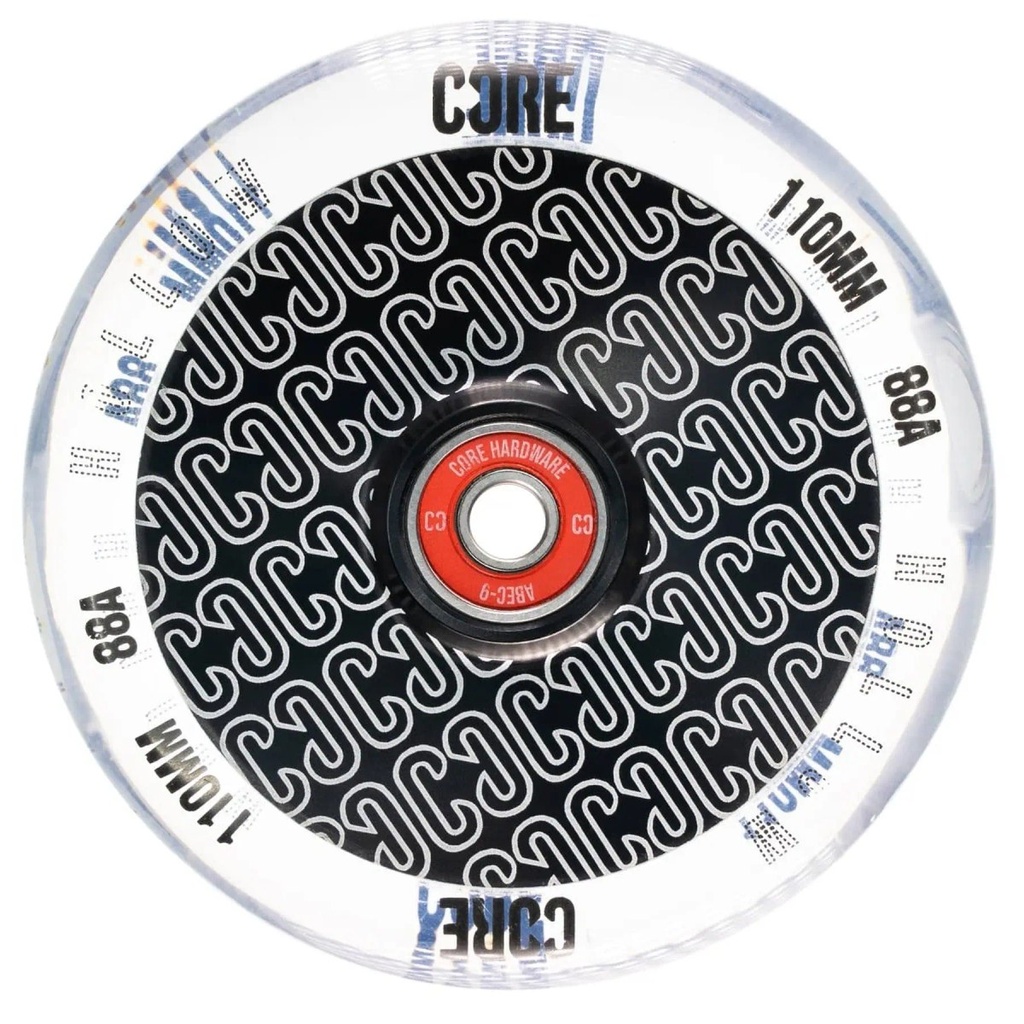 CORE Hollowcore V2 Roue Trottinette Freestyle - Clear/Black - 110mm