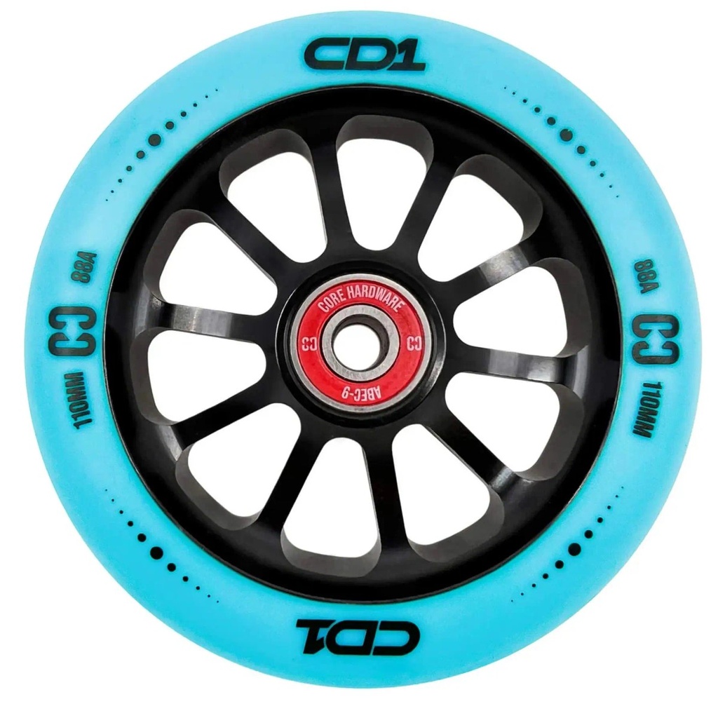 CORE CD1 Roue Trottinette Freestyle - Bleu - 110mm