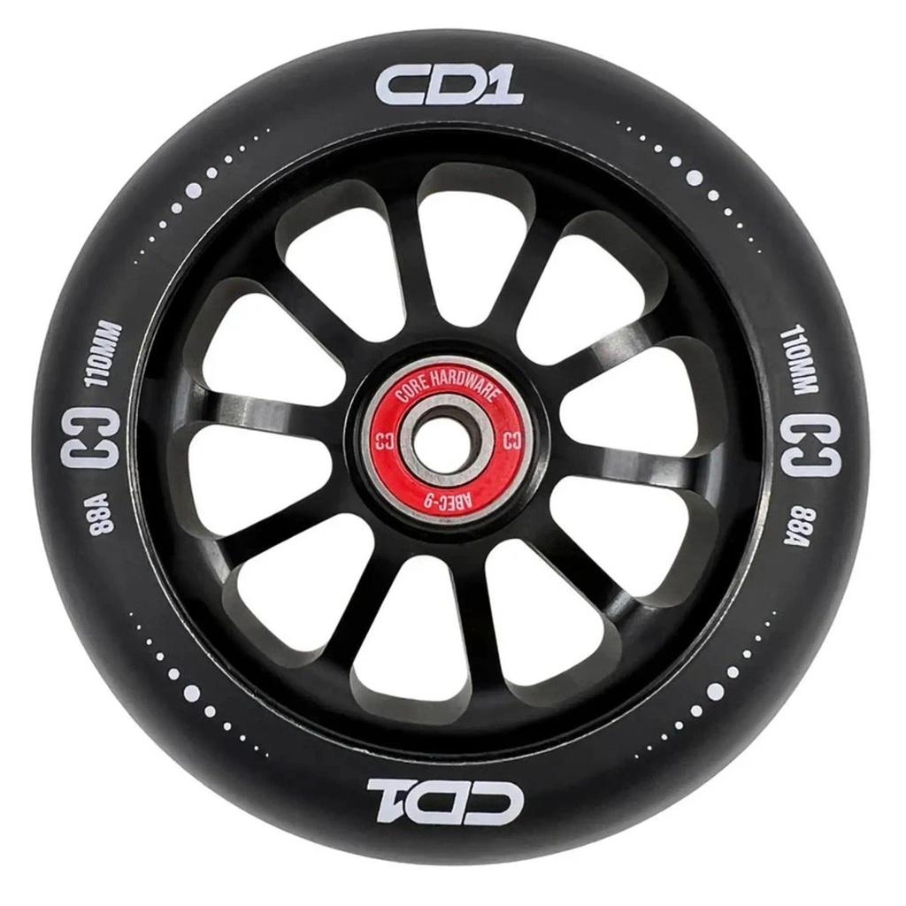 CORE CD1 Roue Trottinette Freestyle - Noir - 110mm