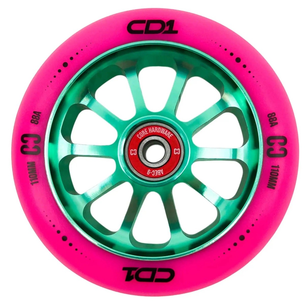 CORE CD1 Roue Trottinette Freestyle - Rose - 110mm