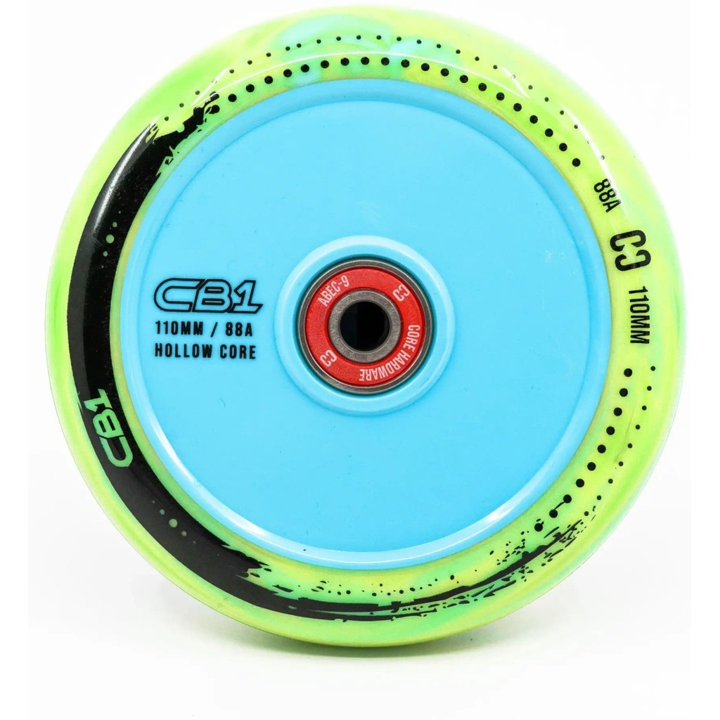 Core CB1 Hollow Plastic Roue Trottinette Freestyle - Vert