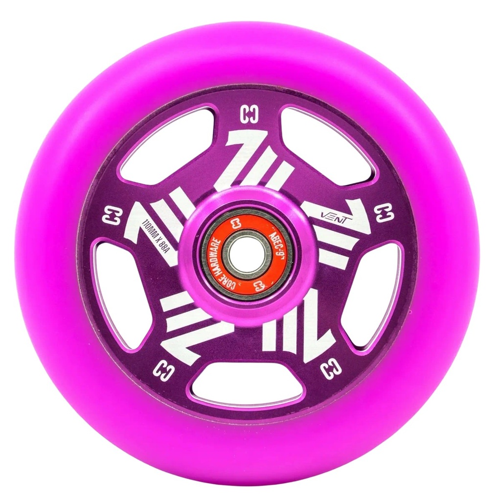 CORE Vent Hollow Roue Trottinette Freestyle - Violet - 110mm