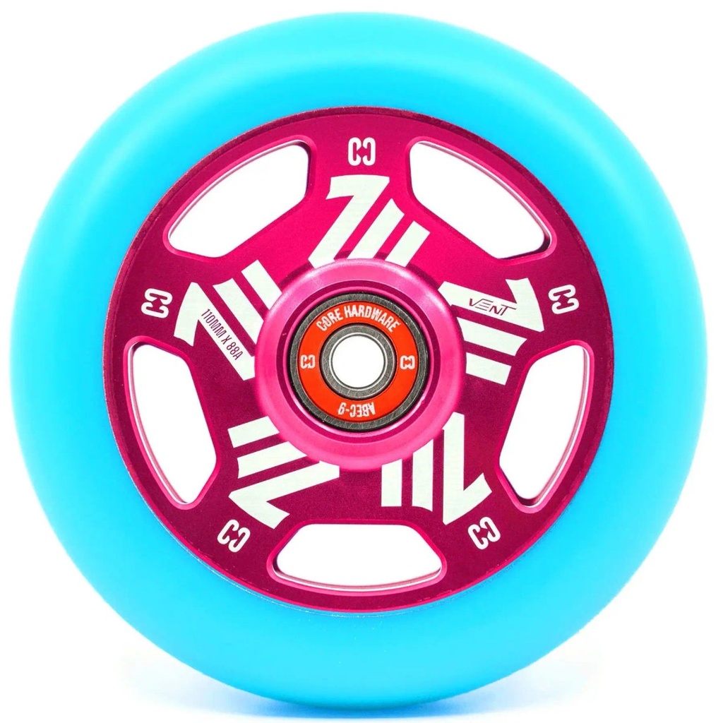 CORE Vent Hollow Roue Trottinette Freestyle - Bleu-vert - 110mm