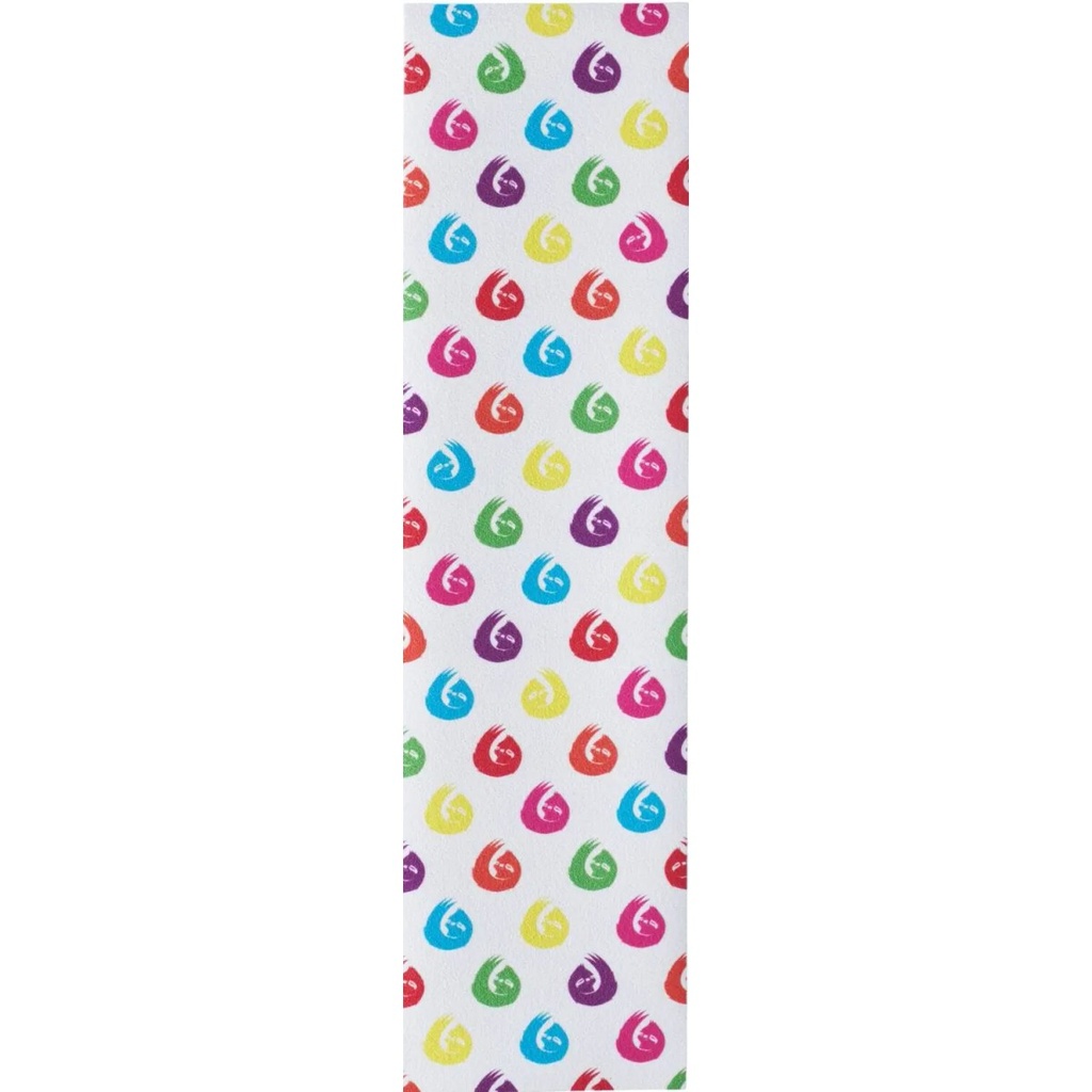 Hella Grip Sloth Dot Grip Trottinette Freestyle - Rainbow Sloths On White