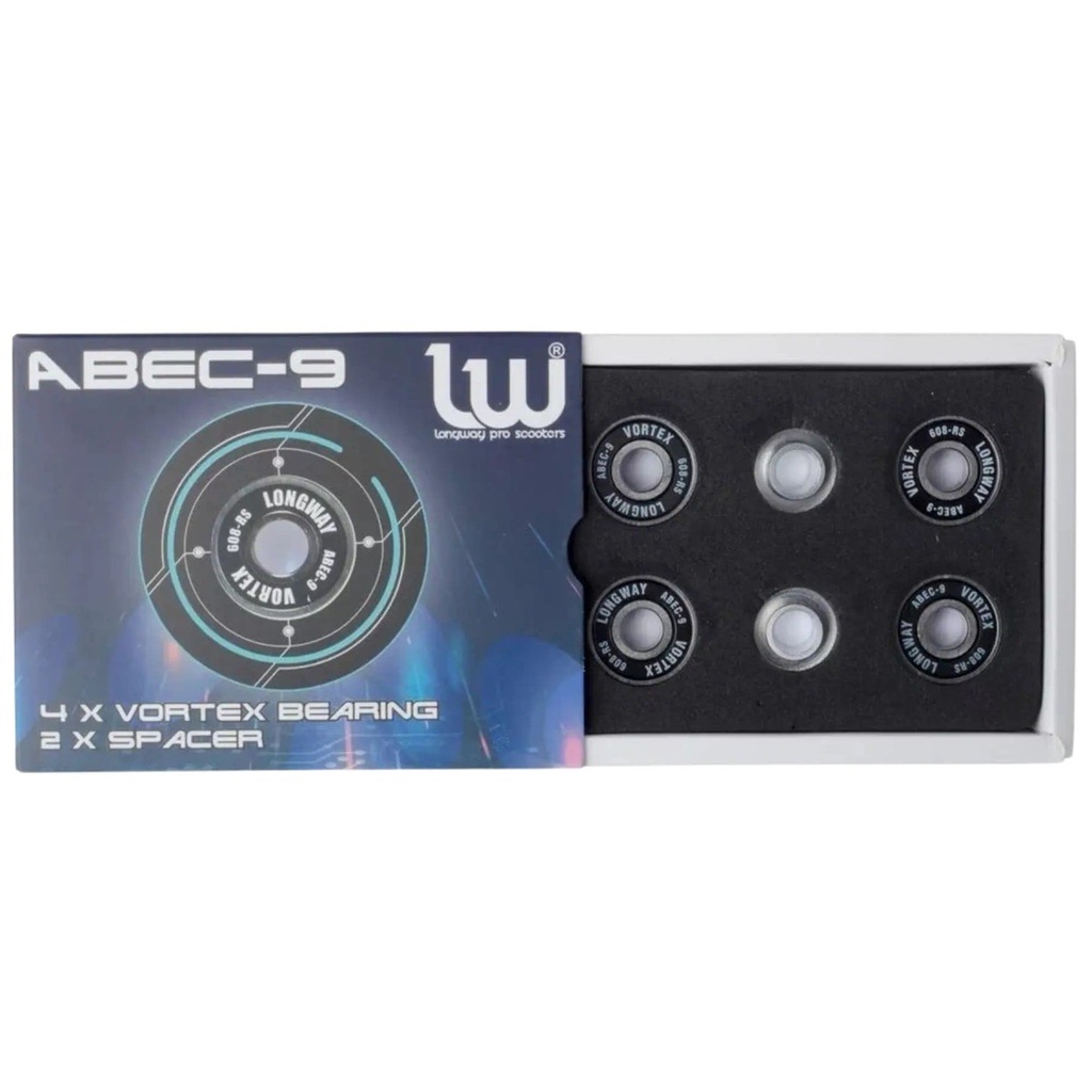 Longway Vortex Roulements Trottinette Pack de 4 - Abec 9