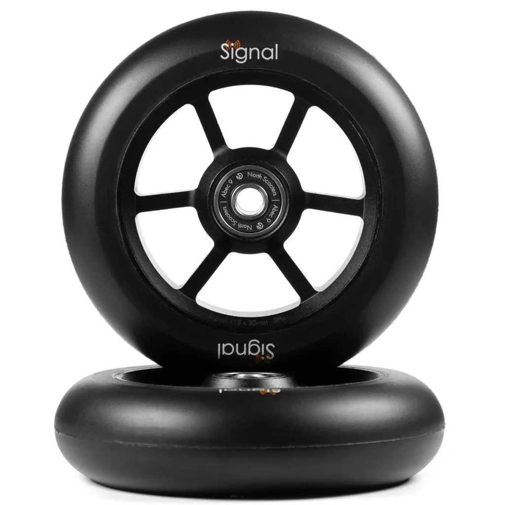 North Signal Roues Trottinette Freestyle Pack de 2 - Matte Black - 110mm