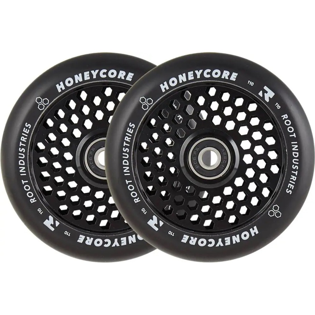 Root Honeycore Noir 110mm Roues Trottinette Freestyle Pack de 2 - Noir - 110mm