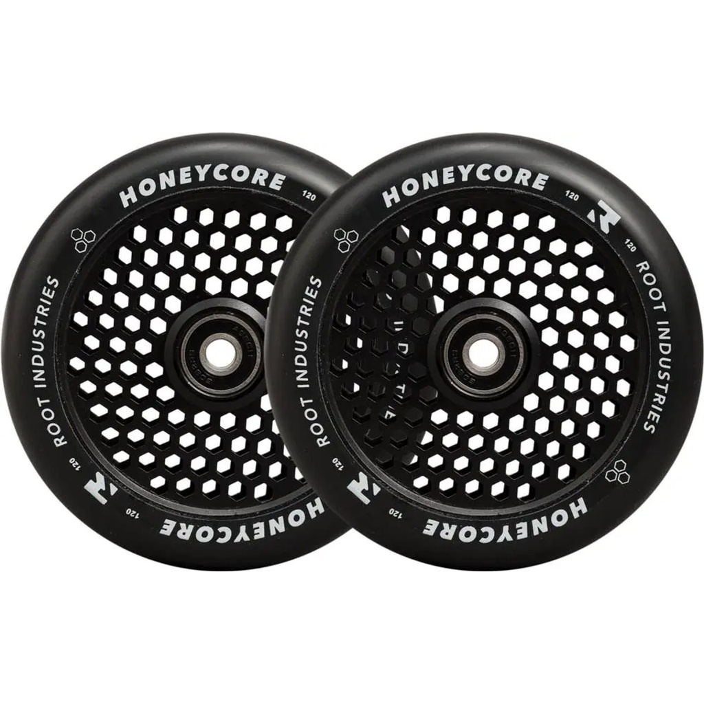 Root Honeycore Noir 120mm Roues Trottinette Freestyle Pack de 2 - Noir - 120mm