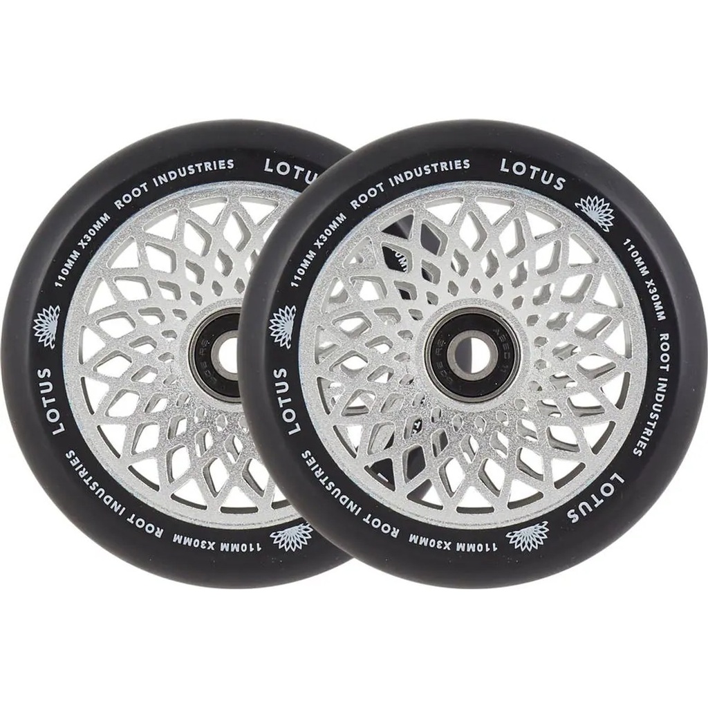 Root Lotus Dual Wide Roues Trottinette Freestyle Pack de 2 - Raw - 120mm