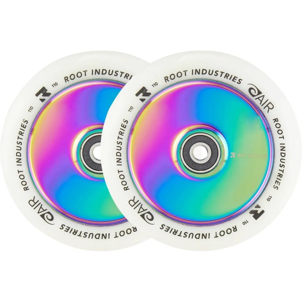Pack de 2 Roues Trottinette Freestyle Root Air Blanc - Neochrome - 110mm