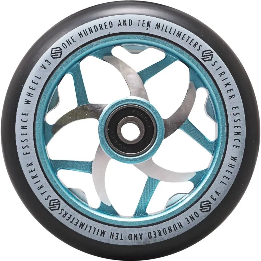 Striker Essence V3 Noir Roue Trottinette Freestyle - Bleu-vert - 110mm