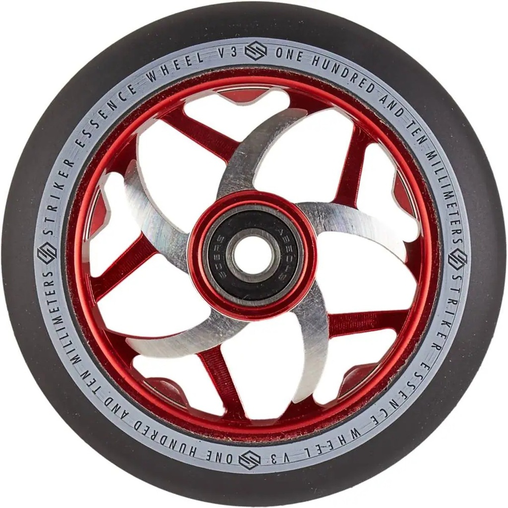 Striker Essence V3 Noir Roue Trottinette Freestyle - Rouge - 110mm