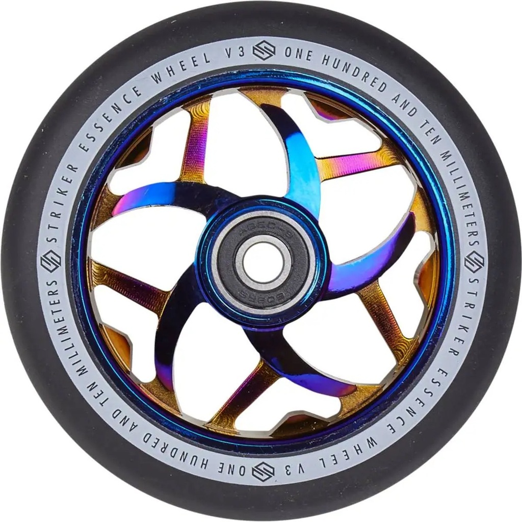 Striker Essence V3 Noir Roue Trottinette Freestyle - Blue Chrome - 110mm