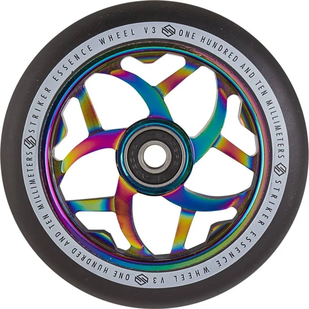 Striker Essence V3 Noir Roue Trottinette Freestyle - Rainbow - 110mm