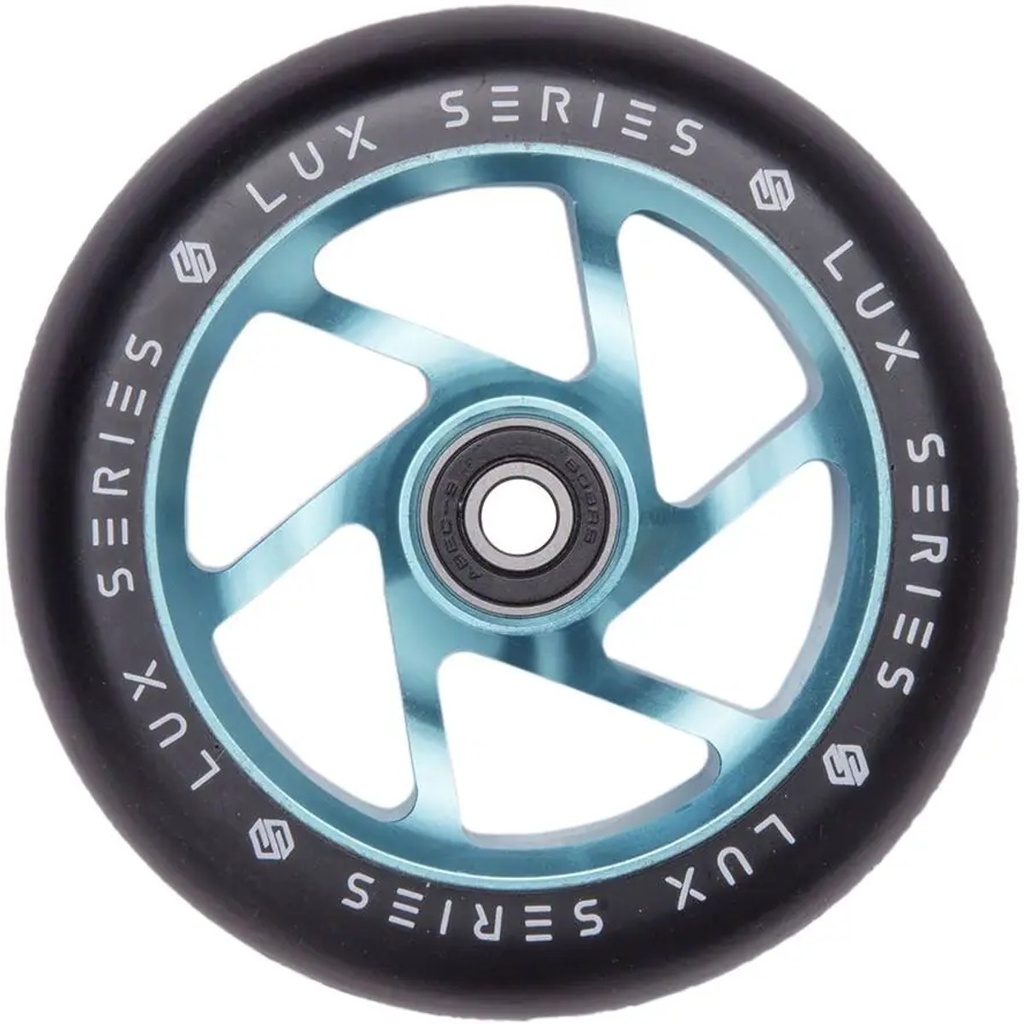 Striker Lux Spoked Roue Trottinette Freestyle - Bleu-vert - 100mm