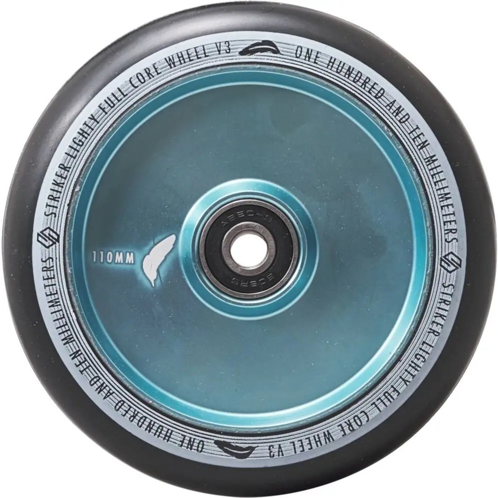 Striker Lighty Full Core V3 Noir Roue Trottinette Freestyle - Teal - 110mm