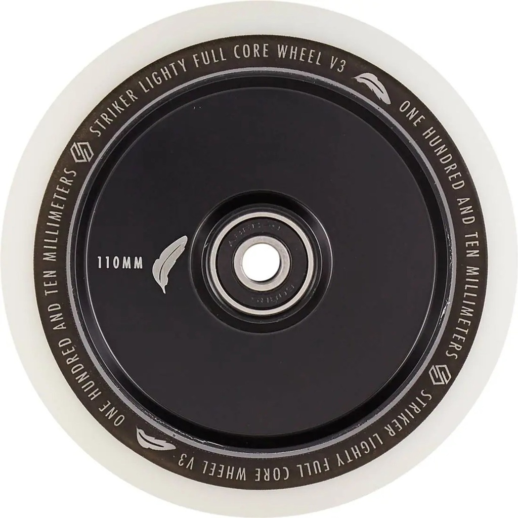 Striker Lighty Full Core V3 Blanc Roue Trottinette Freestyle - Noir - 110mm