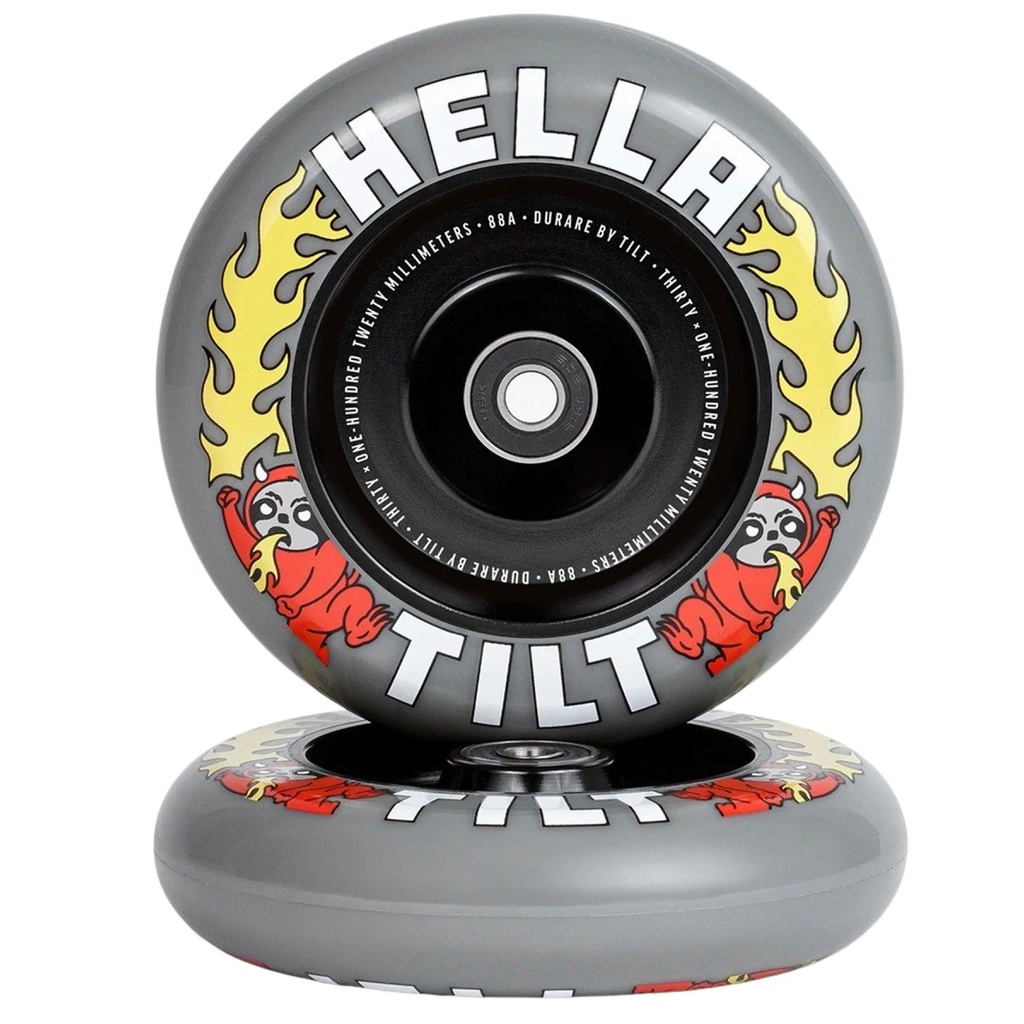 Tilt x Hella Summon Roues Trottinette Freestyle Pack de 2 - Gris - 120mm