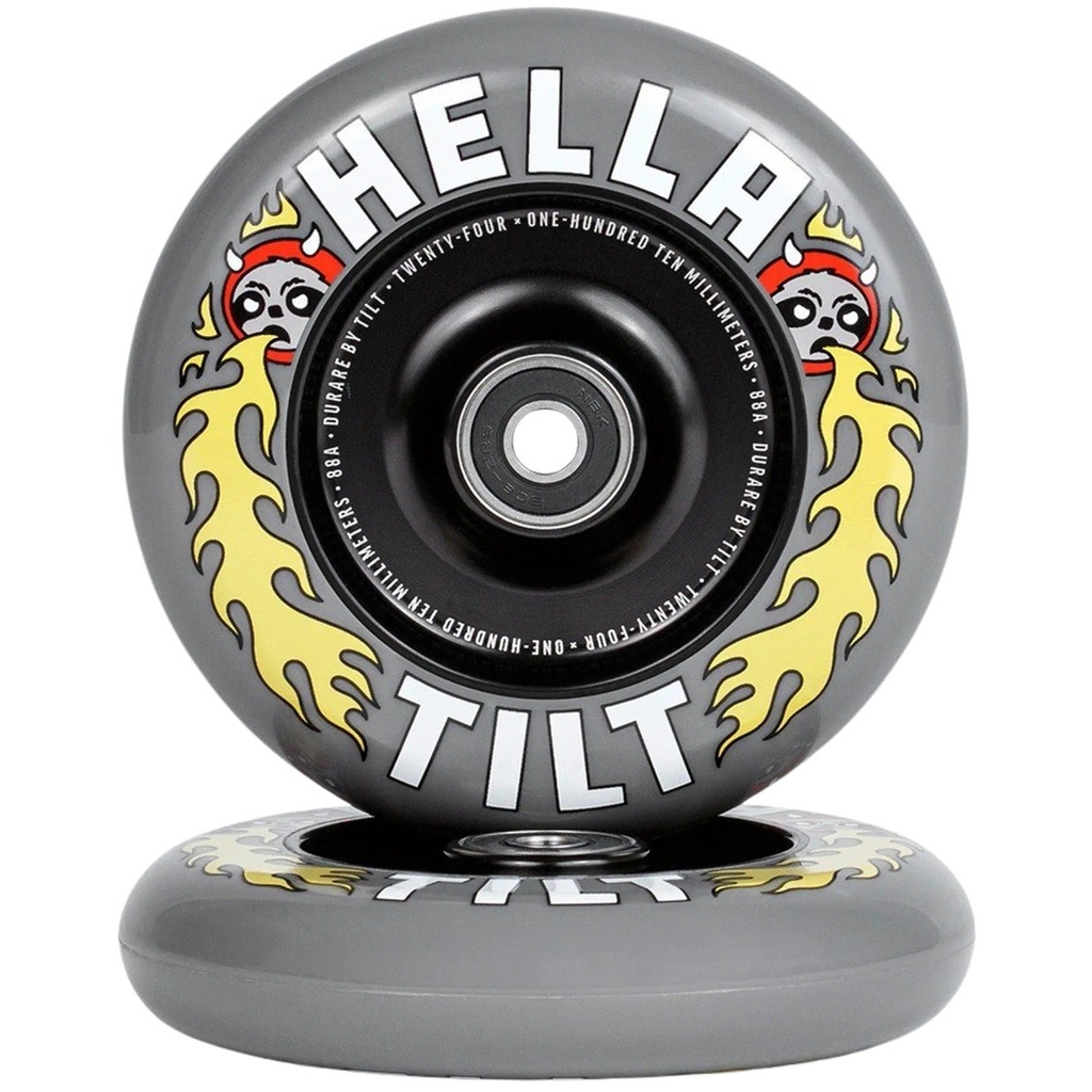 Tilt x Hella Rage Roues Trottinette Freestyle Pack de 2 - Gris - 110mm