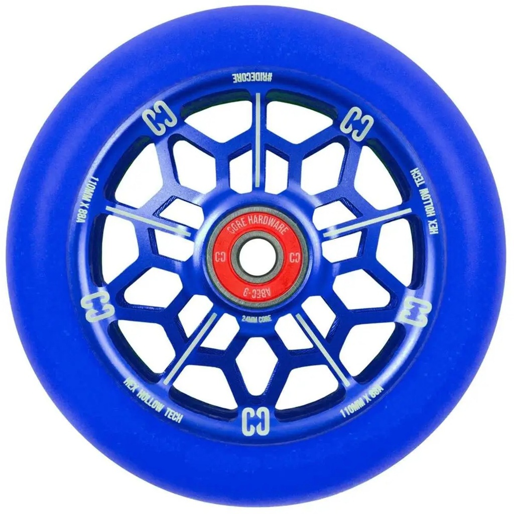 CORE Hex Hollow Roue Trottinette Freestyle - Navy - 110mm