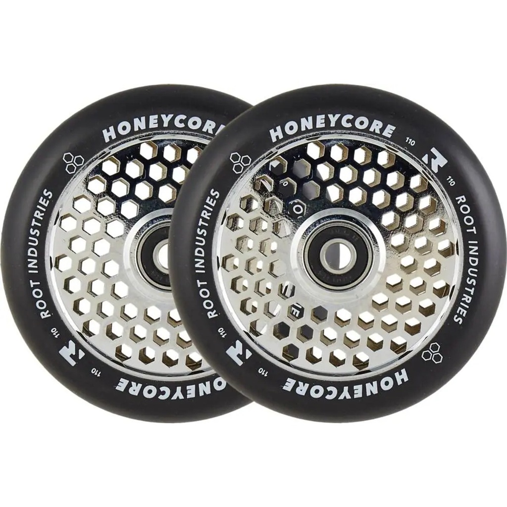 Root Honeycore Noir 110mm Roues Trottinette Freestyle Pack de 2 - Mirror - 110mm