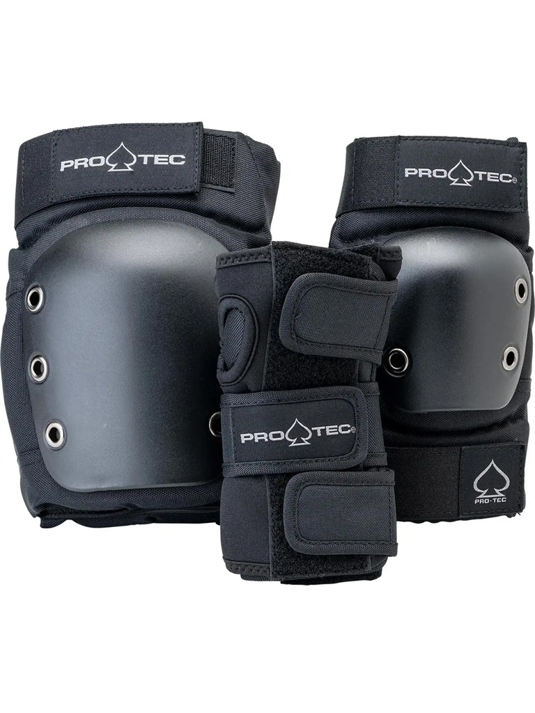 Pro-Tec - Street Adult 3-Pack Pad Set Open - Black