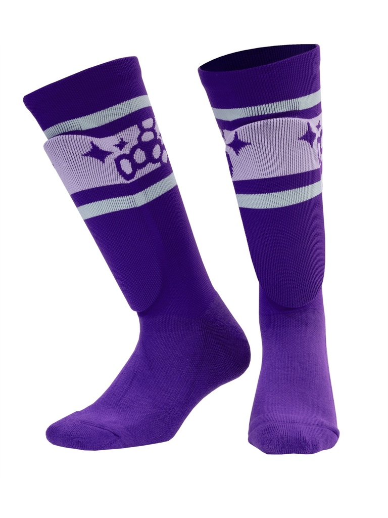 Triple 8 - ShinGuards Barbie Patin - Black/Purple Stripe