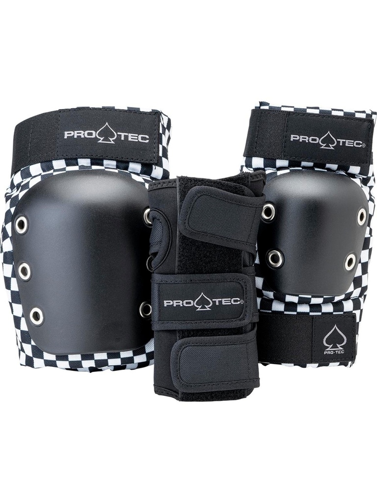 Pro-Tec - Street Adult 3-Pack Pad Set Open - Checker