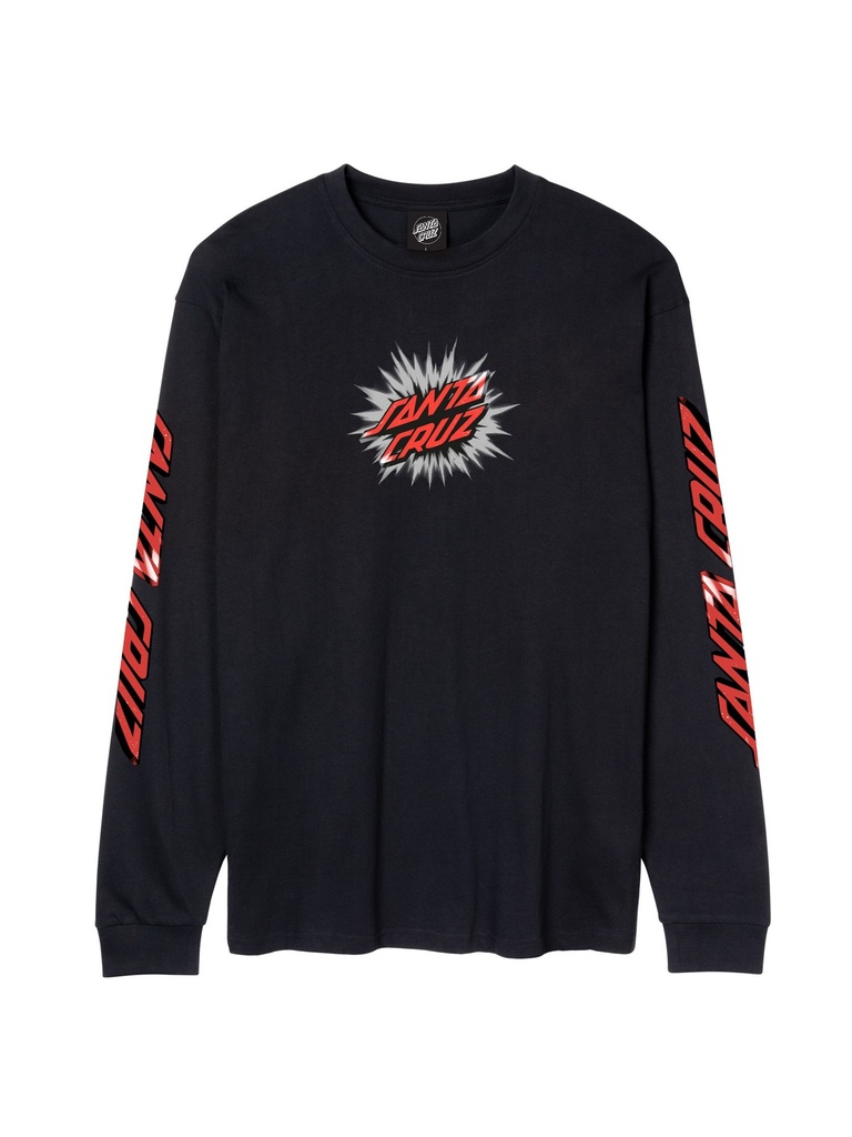 Santa Cruz - Burst Oval Dot Front Longsleeve - Black