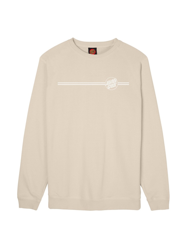 Santa Cruz - Opus Dot Stripe Crew - Chalk