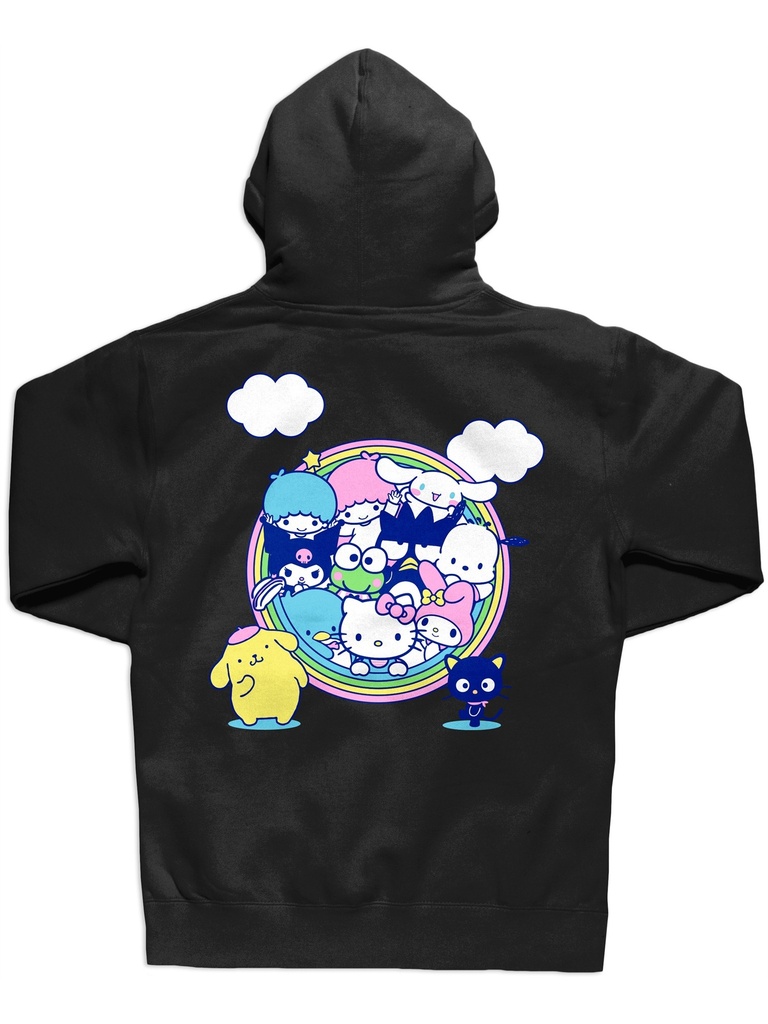 Girl - Rainbow Circle Hoodie - Black