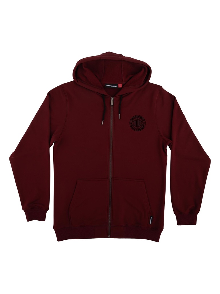 Independent - Clipper Midweight Zip Hoodie - Burgundy