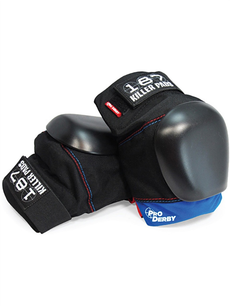 187 Killer Pads - Pro Derby Knee Pads - Ltd. Black/Blue/Red