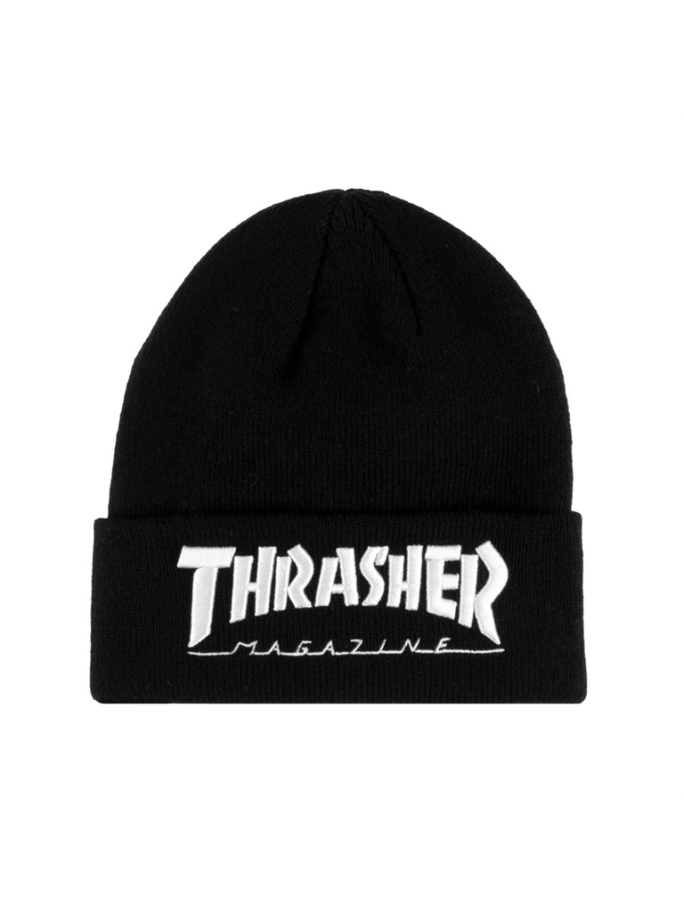 Thrasher - Embroidered Logo Beanie - Black/White