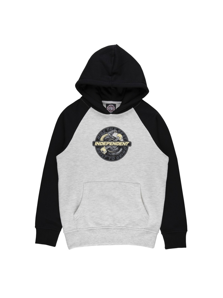 Independent - Speed Snake Front Kids Hoodie - Black/Athletic Heather