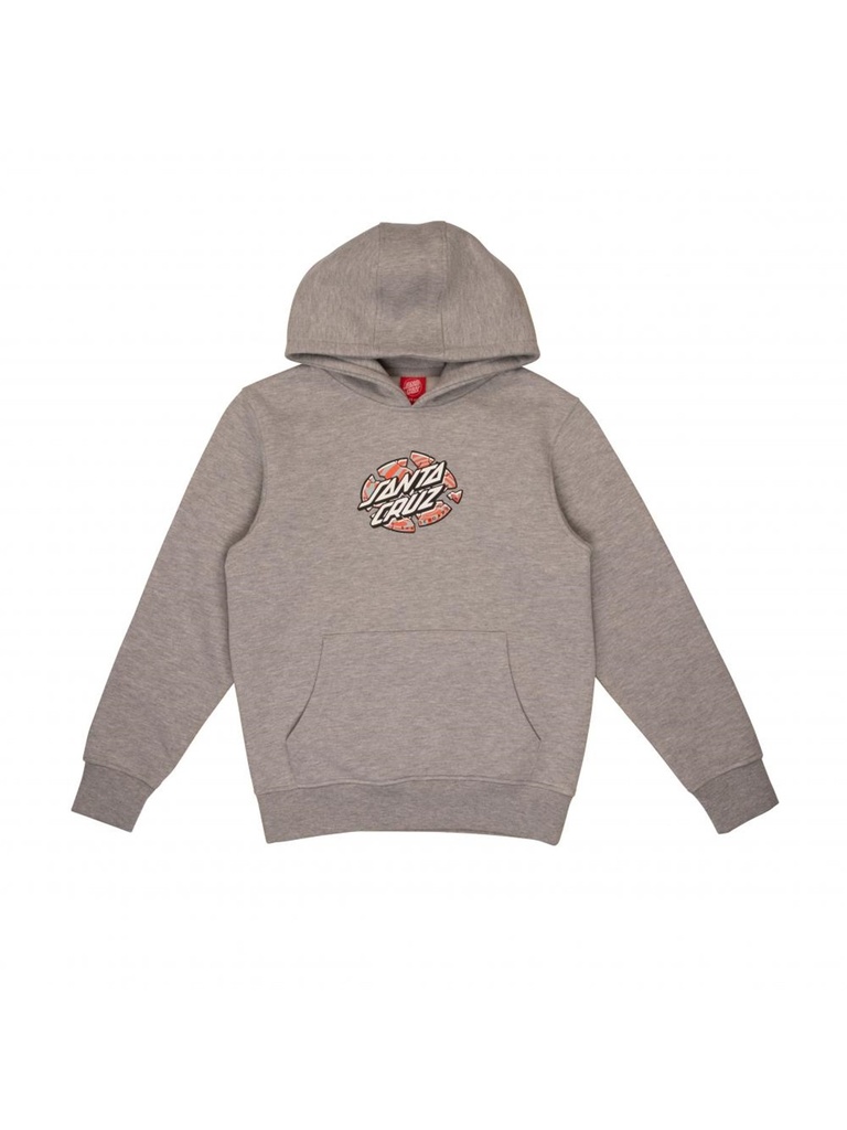 Santa Cruz - Warp Broken Dot Kids Hoodie - Heather Grey