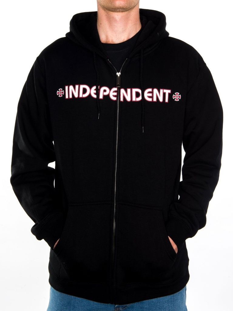 Independent - Bar Cross Zip Kids Hoody - Black