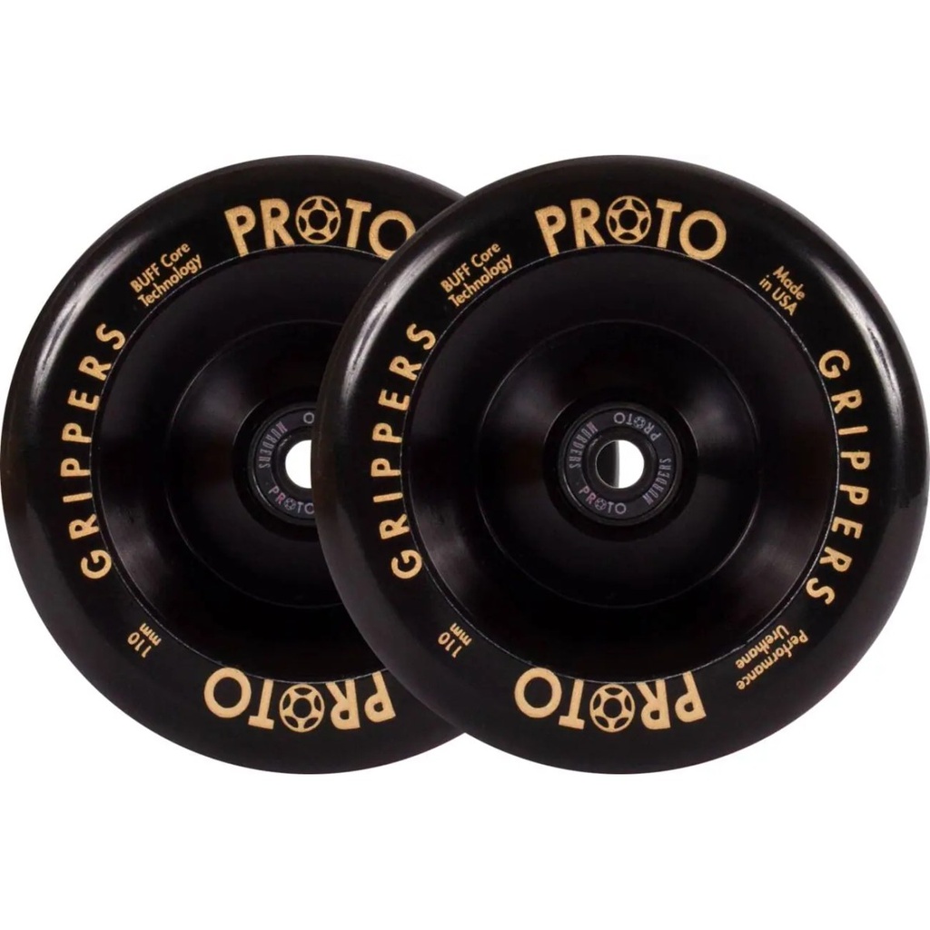 Proto Full Core Grippers Roues Trottinette Pack de 2 - Noir - 110mm