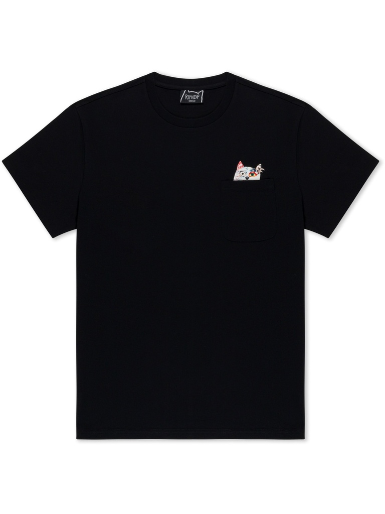 RipnDip - Lord Nermal Collage Pocket T-Shirt - Black